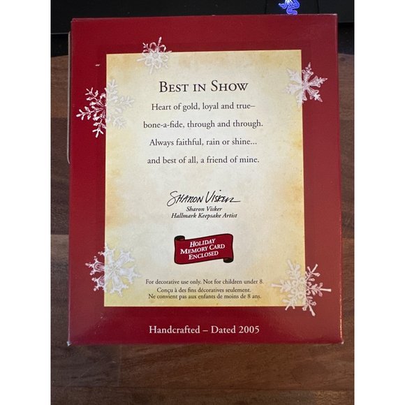 Hallmark Best In Show Keepsake Ornament Dog Pet Photo Holder Ornament 2005 - Picture 2 of 4